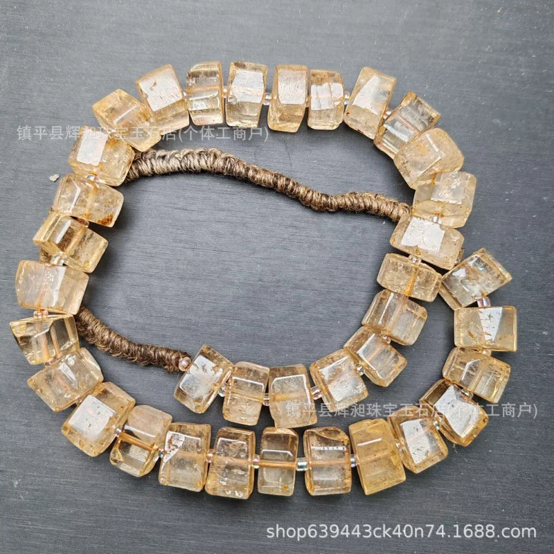 Nepalese vintage white crystal beads, loose beads, antique bracelet, square and diamond-shaped beads, antique collectibles, vint