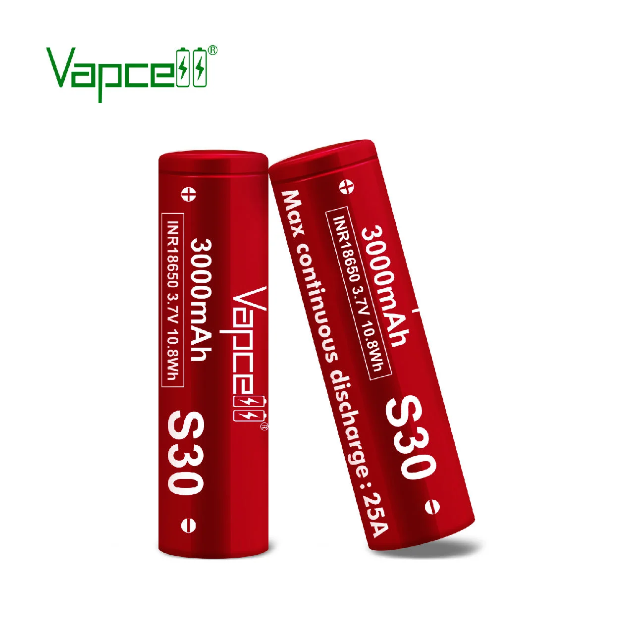 Vapcell-batería de litio para linterna S30 INR 18650 3000mah 25A 3,7 V, Similar a 18650 VTC6A Beat 30q Hg2 vtc6 vtc5a, Original