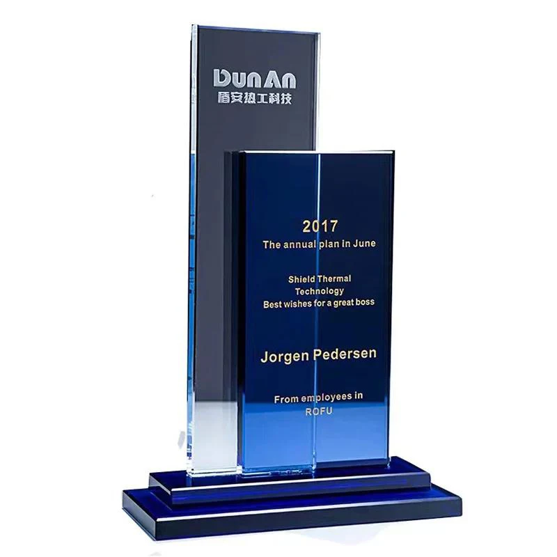 Personalized Crystal Trophy Custom Engraved Logo Text Entertainment Medal Event Souvenir Company Annual Sales Trophies