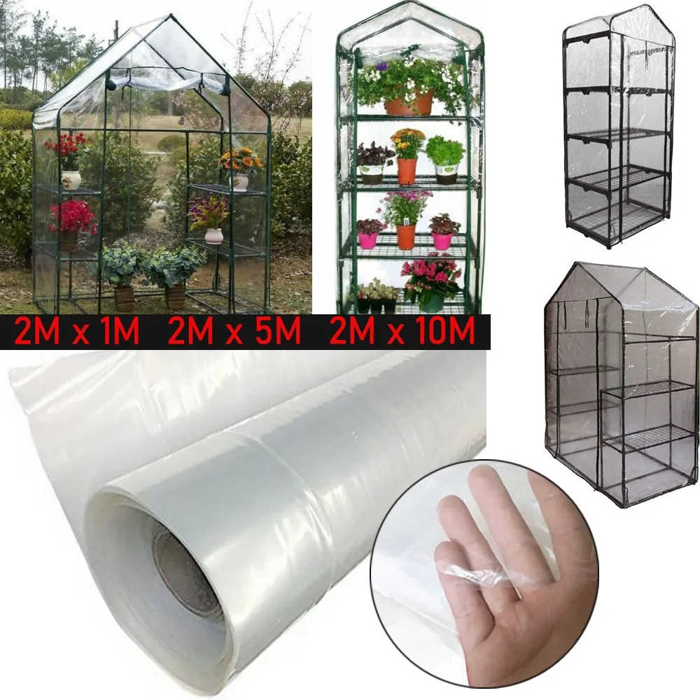 Clear Greenhouse Film Plastic Small Arch Shed Transparent Film PE Hot House Cover Dustproof For For Grow Tent Room Garden Plants