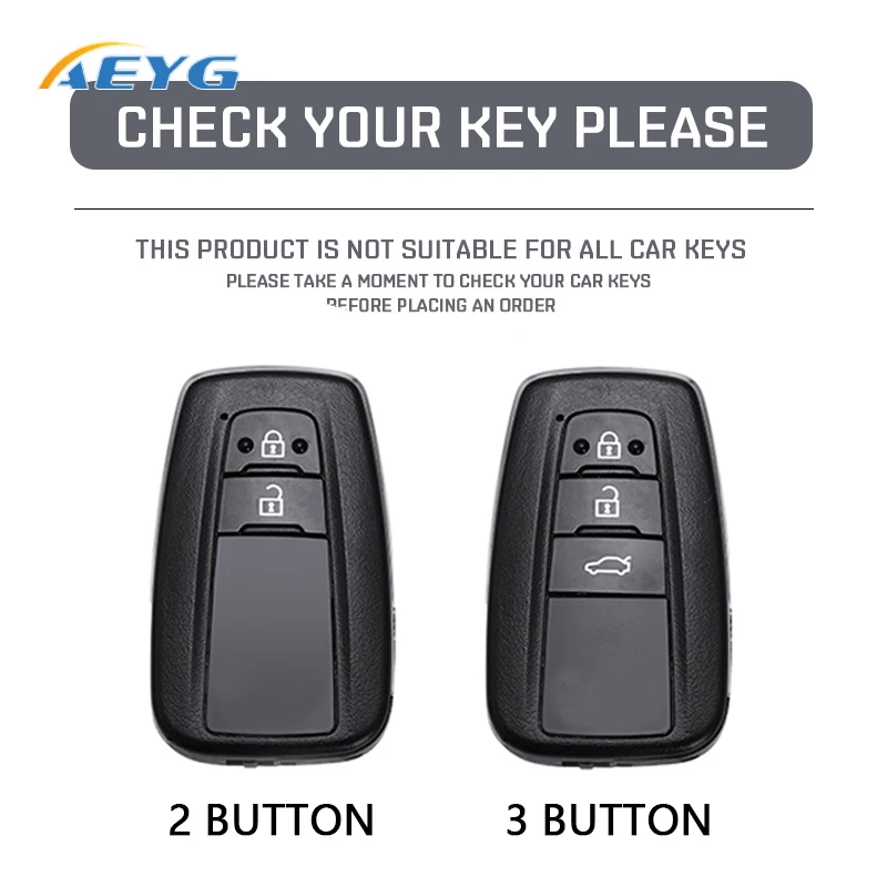 For Toyota CHR Camry Corolla RAV4 Highlander C-HR Prius Land Cruiser Prado Car Key Case Cover Shell 2 3 Button Auto Accessories