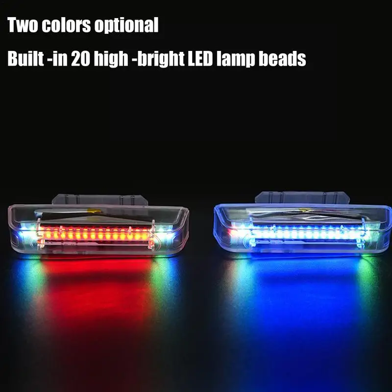 Anti Collision Lights Flash Lights USB Rechargeable Solar Strobe Light LED Tail Warning Lights Vehicle Supplies