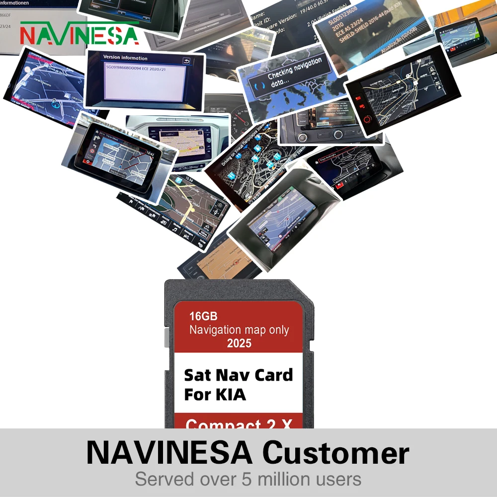 Europe Turkey Maps Sat Nav 2025 Navigation GEN2 SD Card for KIA Venga/Ceed/Sportage/Rio/Picanto/Optima/Sorento Car Compact 2.X