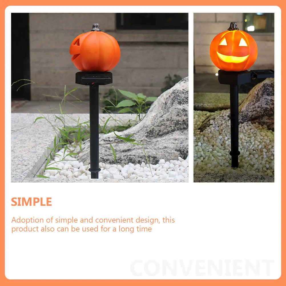 

Halloween Pumpkin Solar Light Outdoor Decoration Durable Resin Material Easy Install Fast Charging High Efficiency Solar Panel