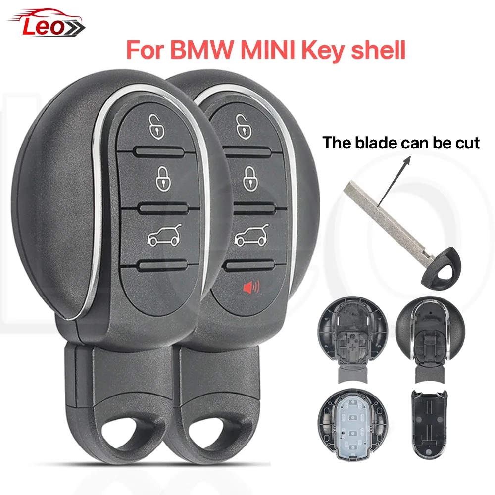 

Лео для BMW MINI Cooper Countryman Clubman F-Series F55 F56 2015 2016 2017 2018, корпус умного дистанционного ключа автомобиля с аварийным ключом