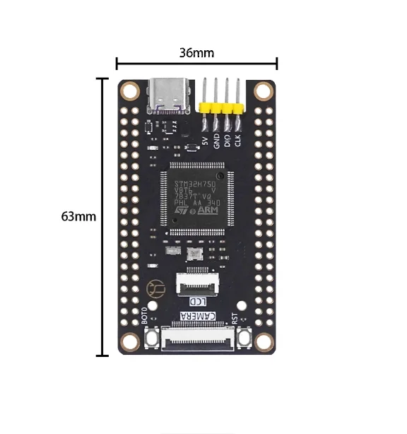 STM32H750 مجلس التنمية اللوحة الأساسية STM32H750 VBT6 الحد الأدنى لاستبدال النظام 743