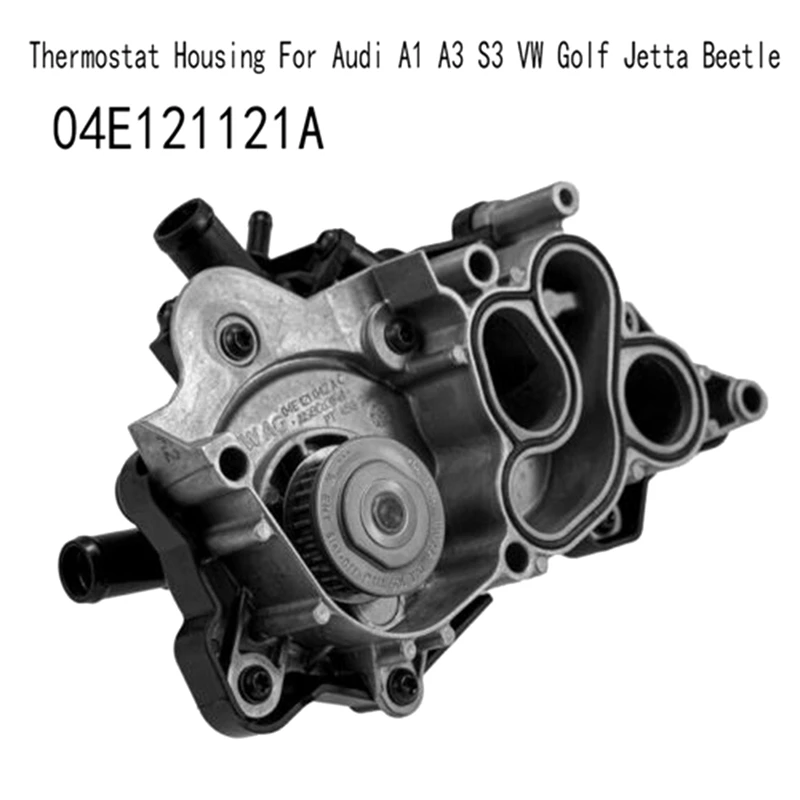 04E121121A Thermostat Housing Coolant Water Outlet Thermostat Cover For  A1 A3 S3 VW Golf Jetta Beetle