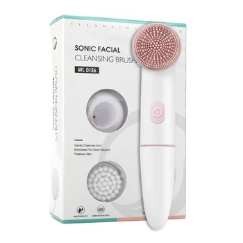 Electric Silicone Facial Brush Cleansing Skin Massager Face Brush Vibration Sonic Cleanser Deep Pore facial brush machine Brush 17