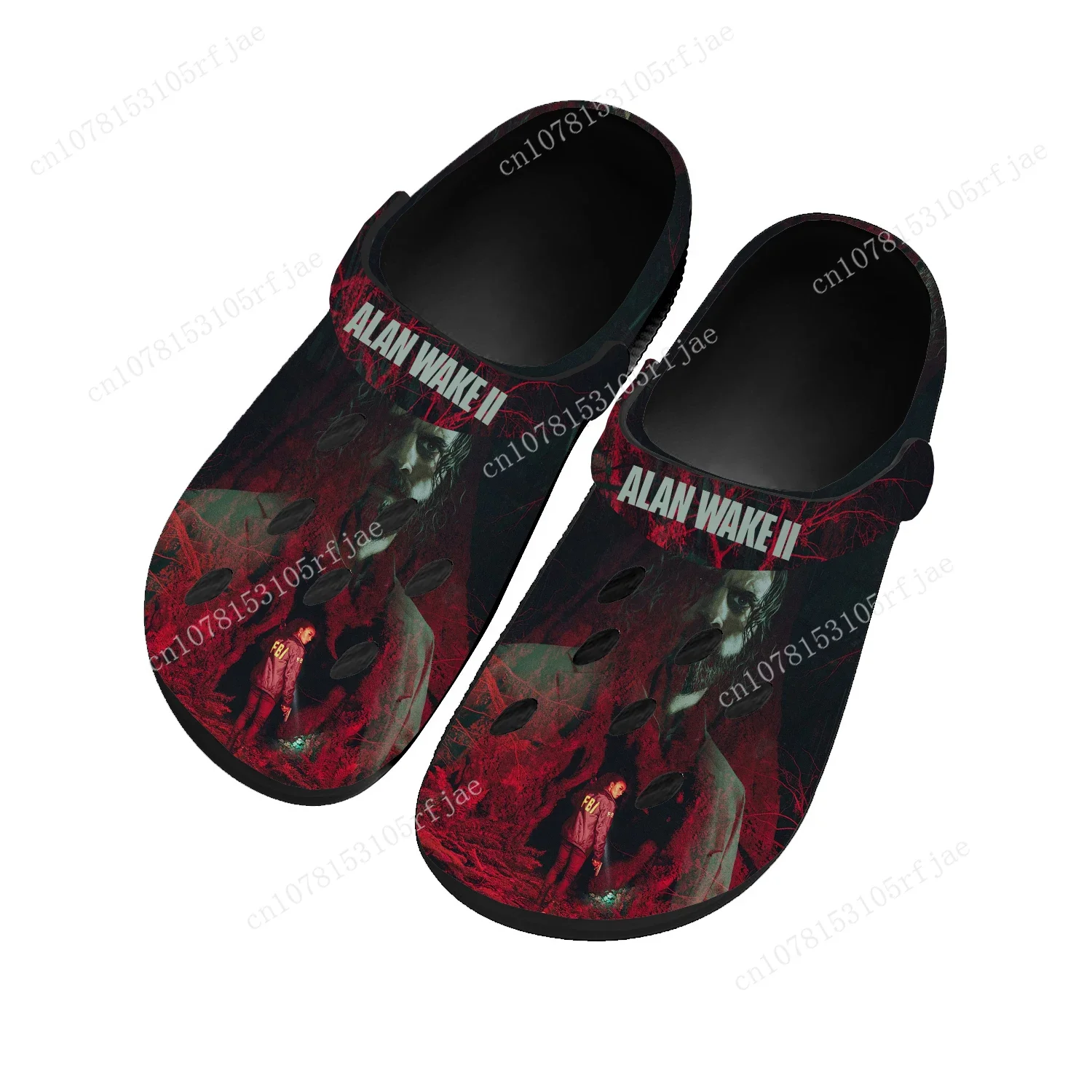 

Alan Wake2 Home Clogs Hot 3D Game Mens Womens Youth Boys Girls Sandals Shoes Garden Bespoke Custom Shoes Beach Hole Slippers