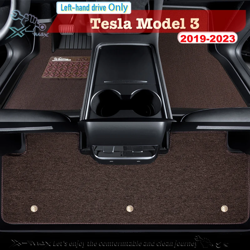 

Left-hand Drive Car Floor Mat For Tesla Model 3 2019-2023 Full Surround Foot Mat Automotive Floor Mat Floor Liner Water-proof