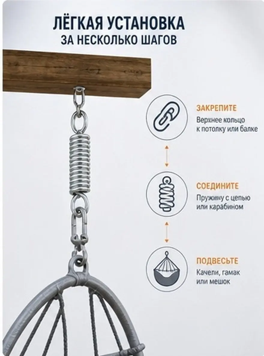 Heavy Duty Hammock Chair Spring Galvanized Outdoor Swing Porch Swings Punching Bag Extension Spring Porch Swings Springs