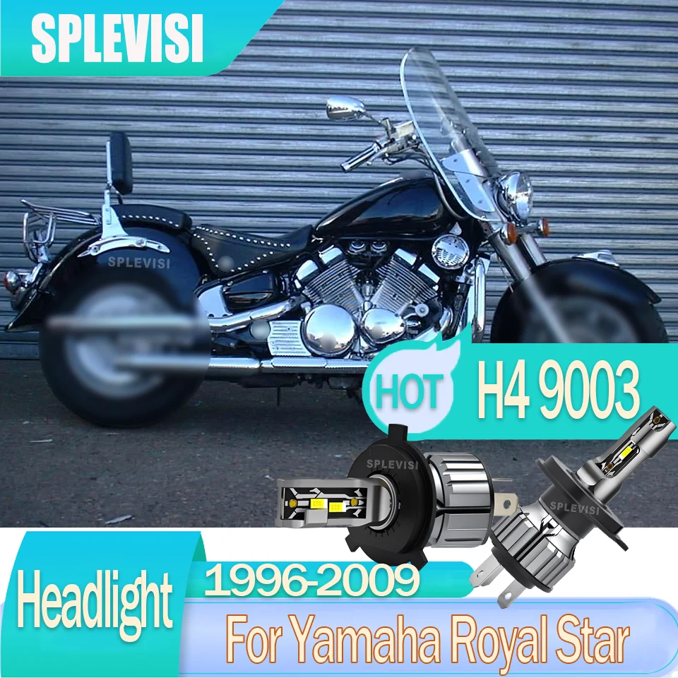 

led Improved Nighttime Visibility motorcycle headlight For Yamaha Royal Star 1996 1997 1998 1999 2001 2002 2003 2004 2005-2009
