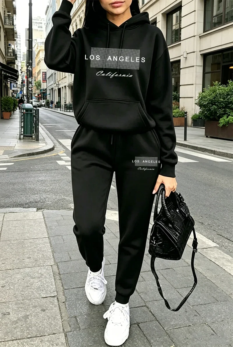 Quality Women's Tracksuit Casual Hooded Sweatshirts Outdoors Gym Sports Jogging Clothing Autumn Winter Fashion Street Sportswear
