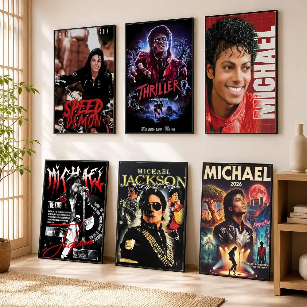 M-Michael Jackson Singer Poster Modern Home Living Bedroom Bar Hallway Waterproof Wall Art Aesthetic Decor