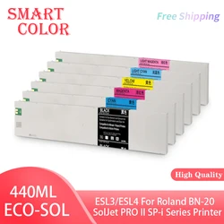 Eco-sol max交換用インクカートリッジ,Enl3 for roland BN-20 Soljet pro ii sp-iシリーズプリンター用,6色オプション,440ml