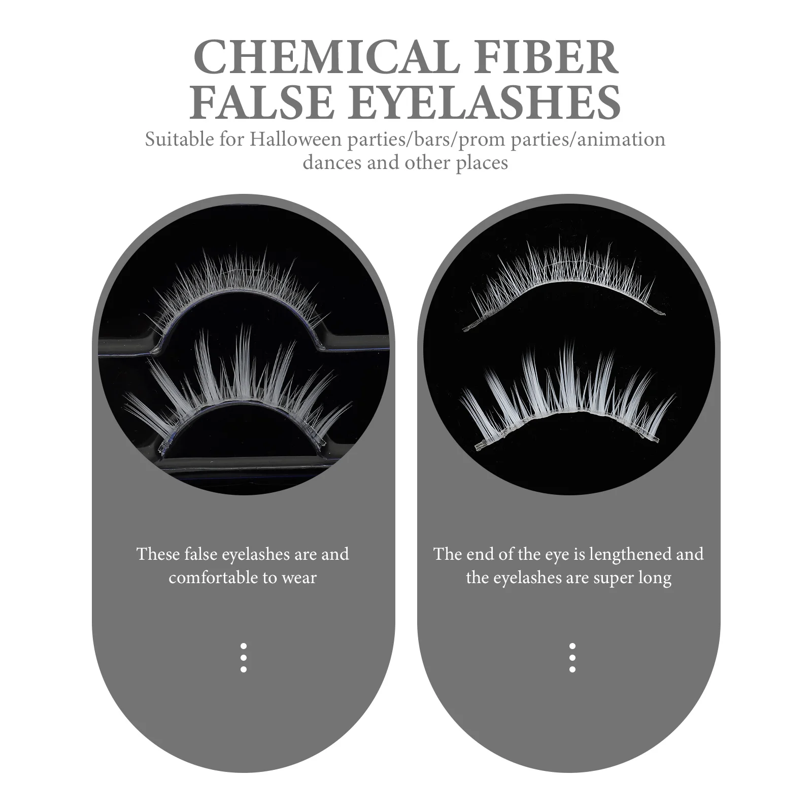 

False Eyelashes 2 Pairs Chemical Fiber Makeup Lashes For Women Party Night Club Eye Beauty Faux Lashes Decorative Makeup