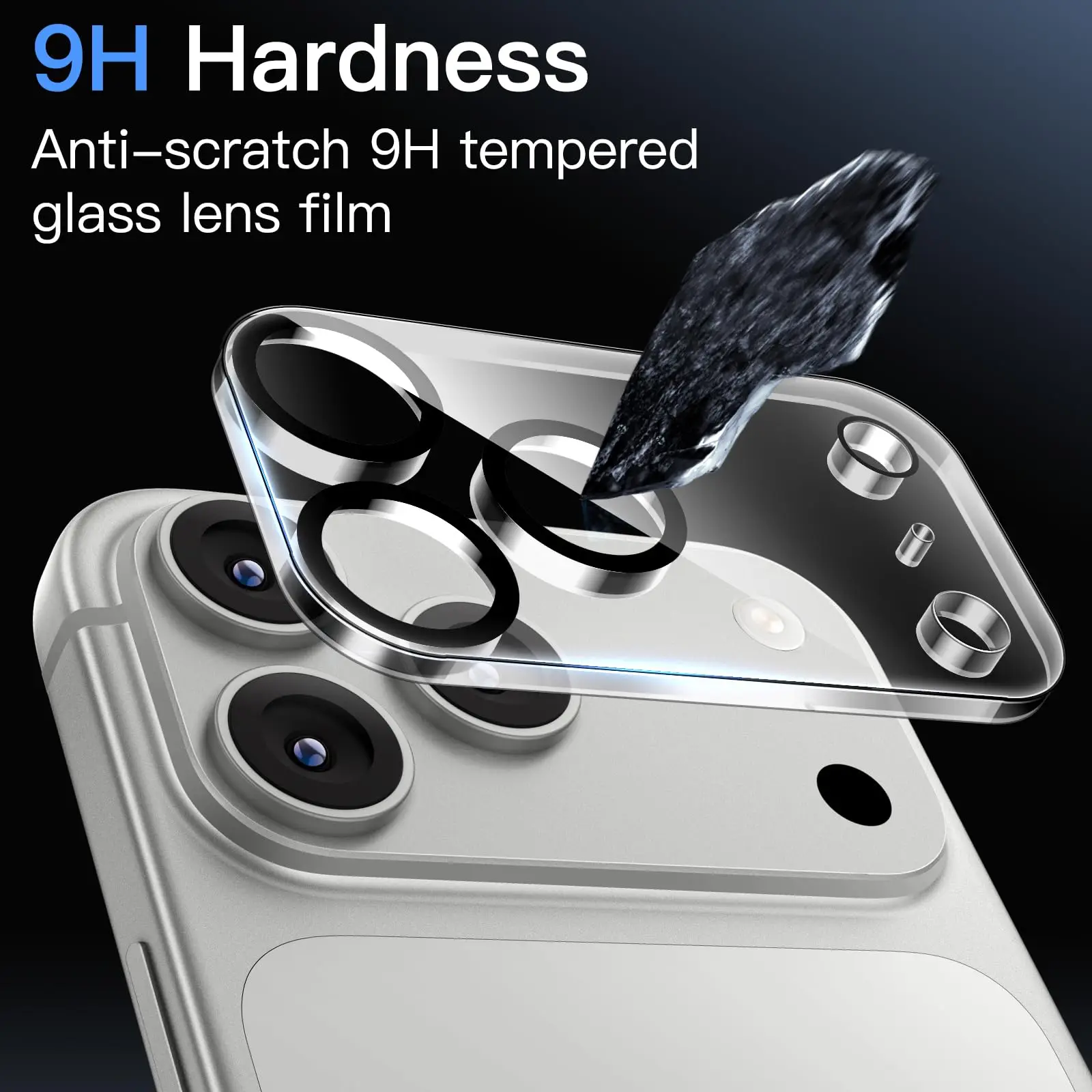 3PCS Camera Lens Protector for iPhone 17 Pro Max Air 9H HD Lens Protective Glass Camera Chamber Acrylic Transparent