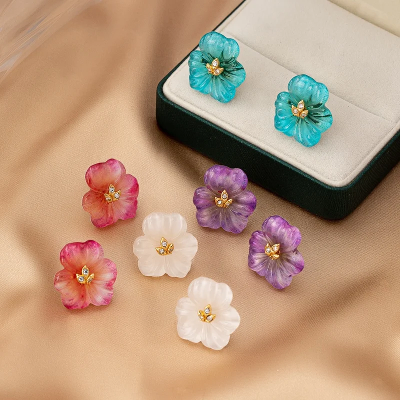 European and American Fashion Casual Flower Series Earrings