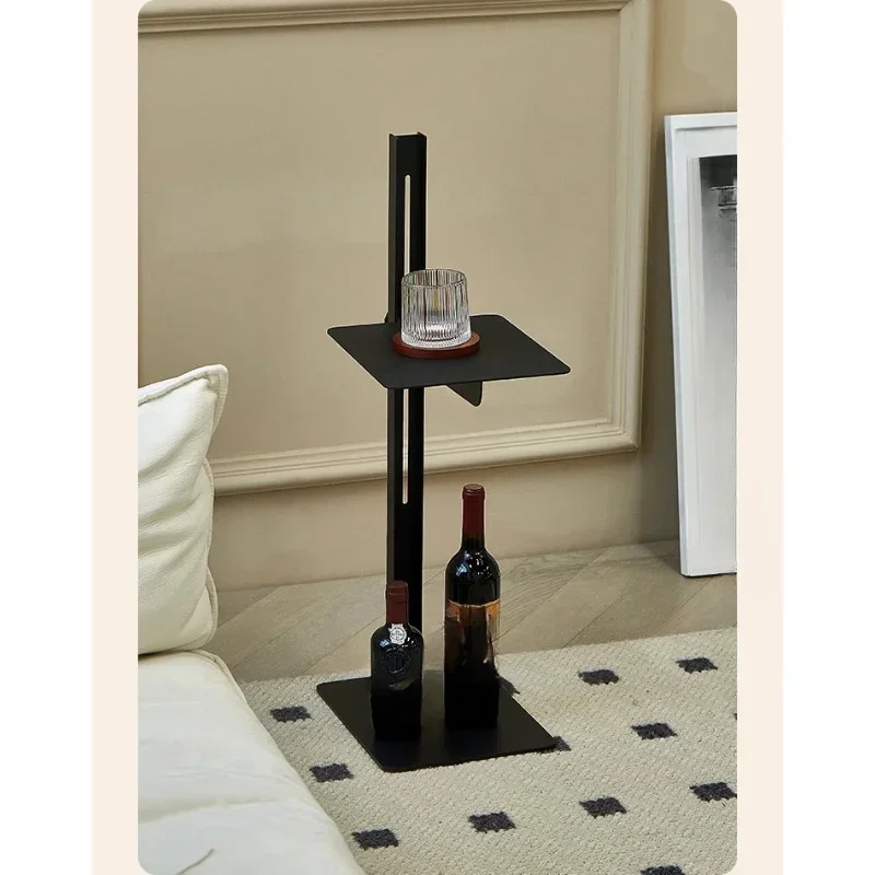 

Lifting stainless steel side table simple mini sofa side table bedside living room wrought iron small