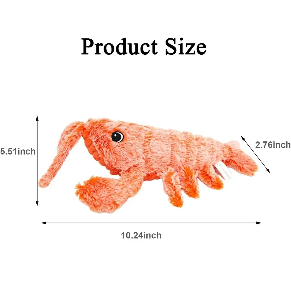 Throbbing Floppy Lobster Dog Toys Cute USB Charging 300mAh Electric Plush Dog Toys 26CM 5V Dog Chew Toys Dogs Cats