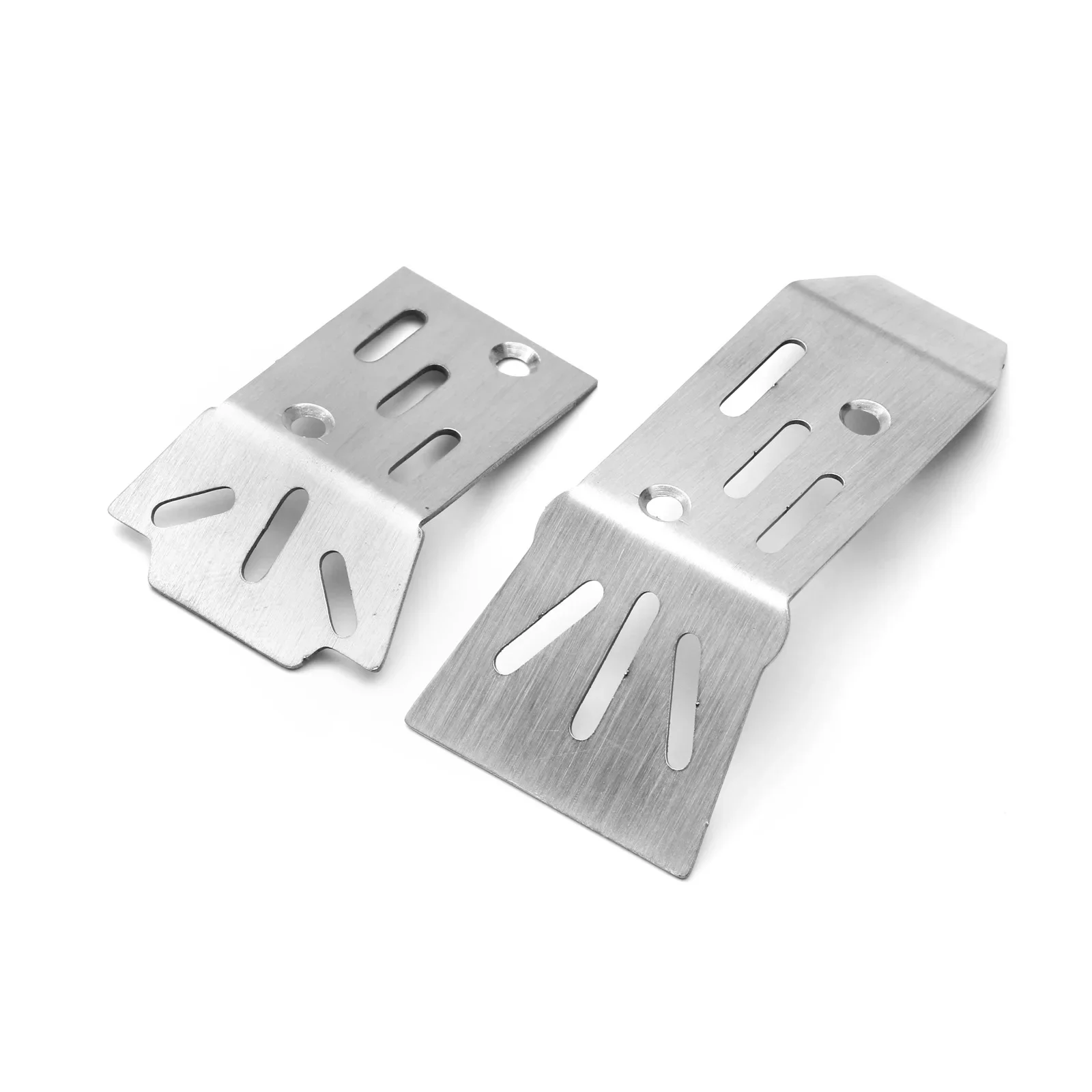 2pcs Stainless Steel Front And Rear Chassis Armor Protector for Arrma 1/18 Granite Grom RC Car Upgrade Parts Accessories