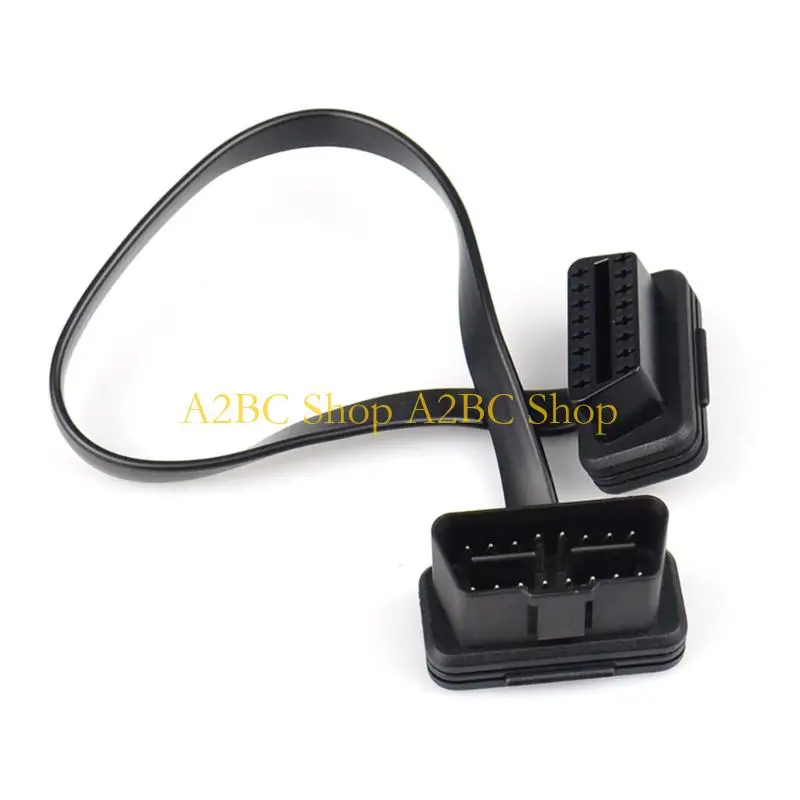 A2BC 30/60/100cm Flexible 16Pin OBD2 Male to Female Extension Cable For Scanners