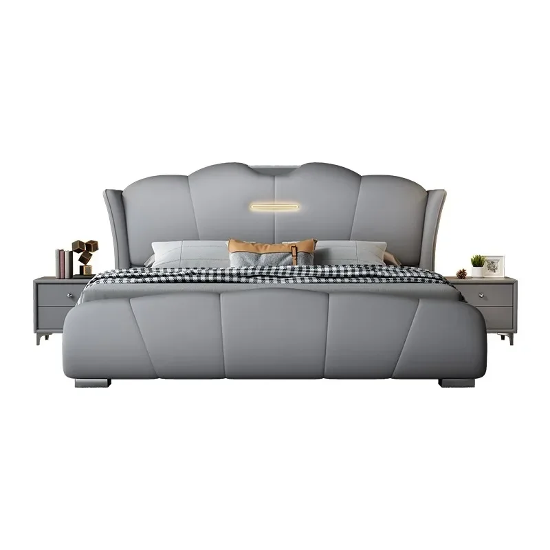 أثاث منزلي سرير بحجم كينغ 180X200cm إطارات فاخرة مع لوح رأس إطار سرير بحجم كوين إطار مزدوج إطار كينج غرفة نوم كاملة #6