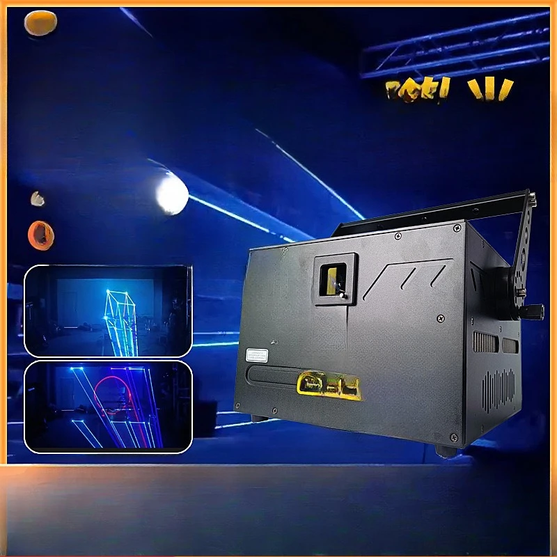 15W full-color animation laser light LED scanning laser beam of light performance bar night KTV voice-activated stage lighting