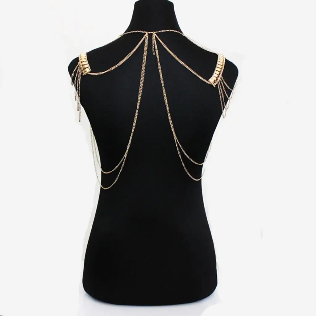 Body Jewelry Tassel Harness Shoulder Chains Necklace Lady Fancy Dress