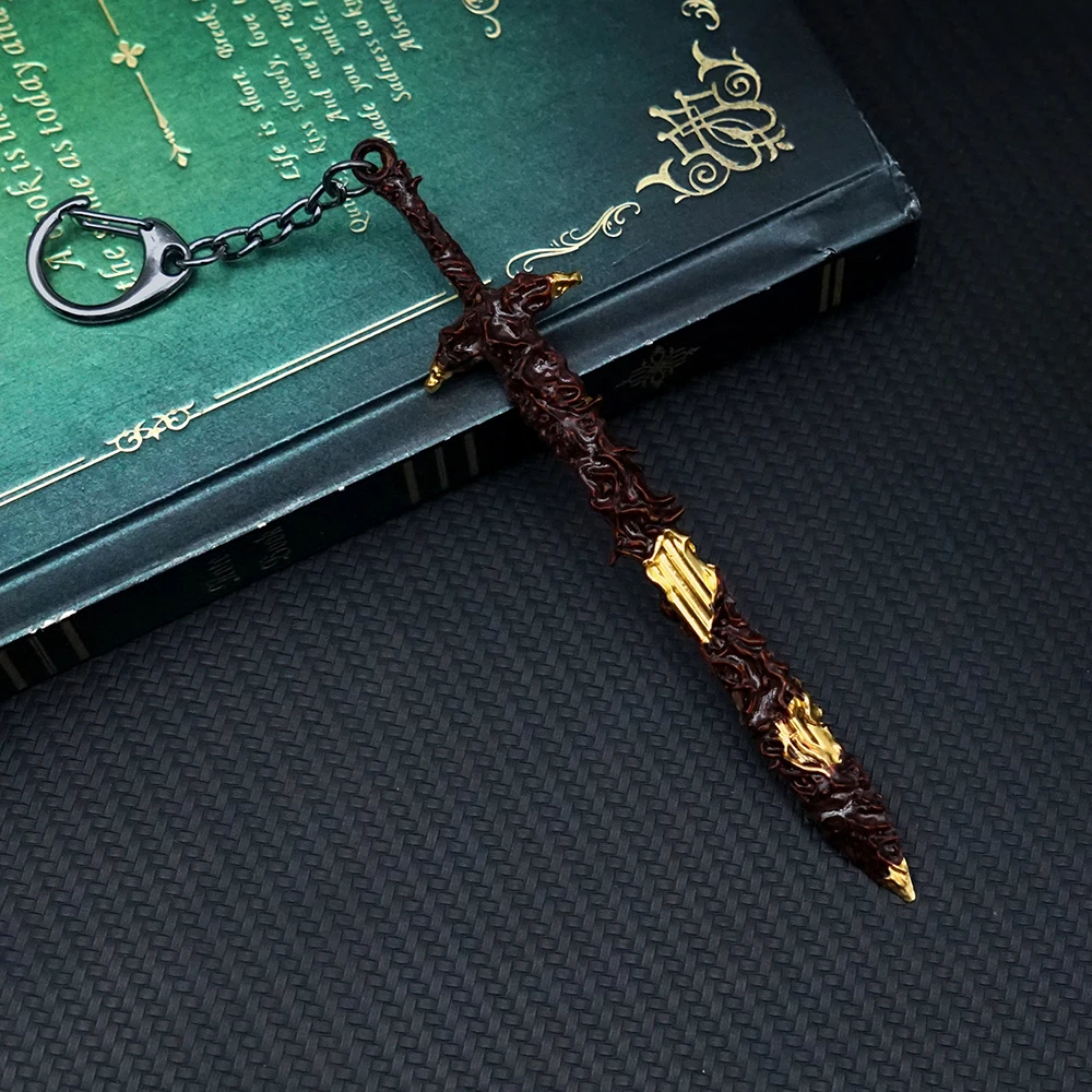 LLavero de hoja BLASPHEMOUS para hombre, espada sagrada de Rykard, accesorios de juego, bolsa, llavero de coche, joyería Llaveros