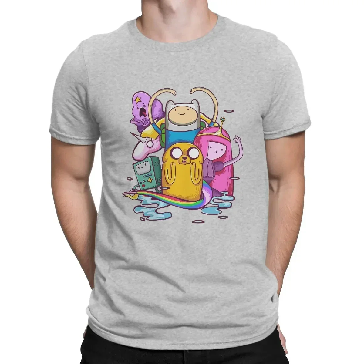 Adventure Cartoon Time Man T-Shirt Cotton Fashion T Shirt Original Streetwear New Trend Tops Tee