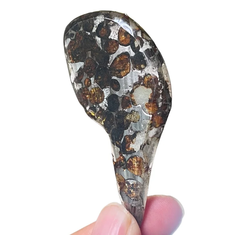 Transparent Olivine Grain Sericho Pallasite Meteorite Polished Slice Personalized Handcraft Ornament TA800