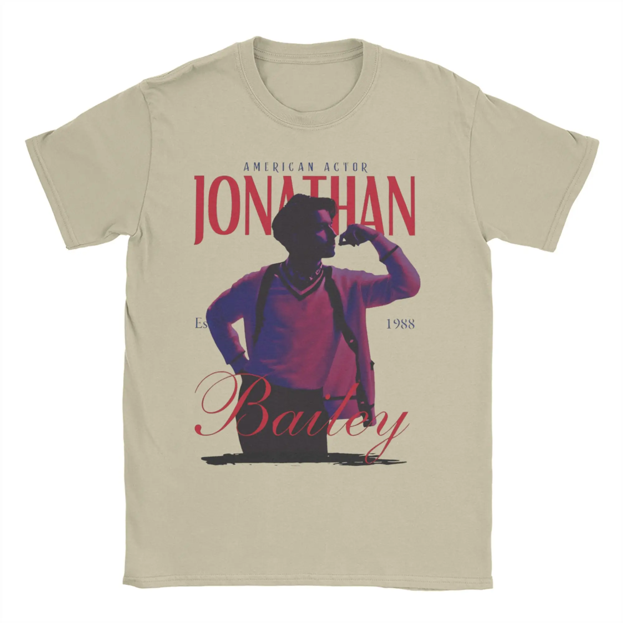

Men Jonathan Bailey T Shirt Cotton Tops Novelty Short Sleeve Crew Neck Tee Shirt Gift Idea T-Shirt