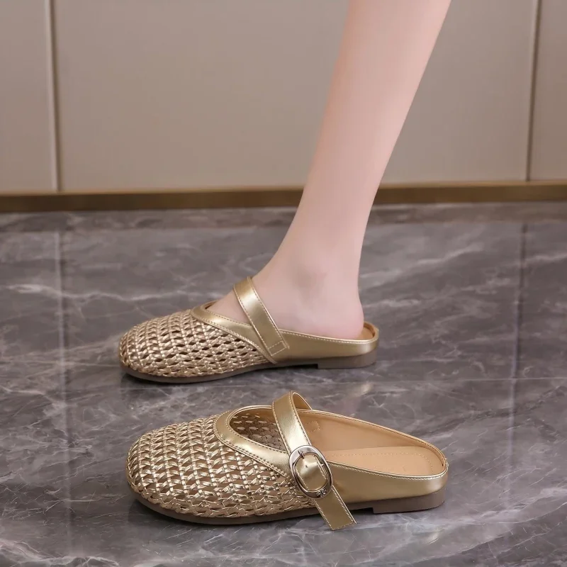 Wide Foot Friendly Ladies Casual Slippers Roomy Inner Space Anti Slip Pressure Relief Sole Comfort Wear for Various Foot Shapes