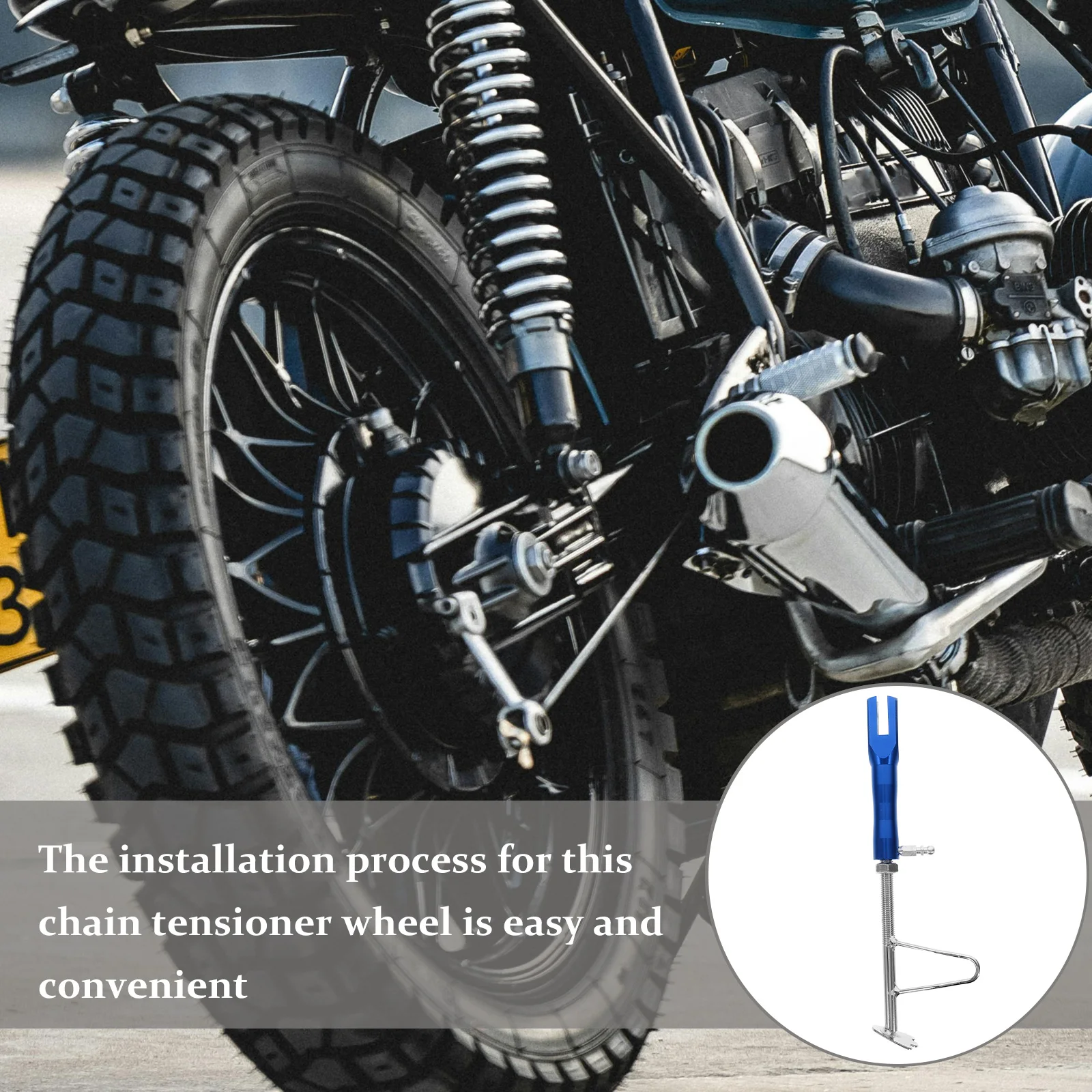 

Single Sided Motorcycle Kickstand Blue Support Accessories for Electric Scooter Enhanced Stability Metal Parts Motorcycle Side