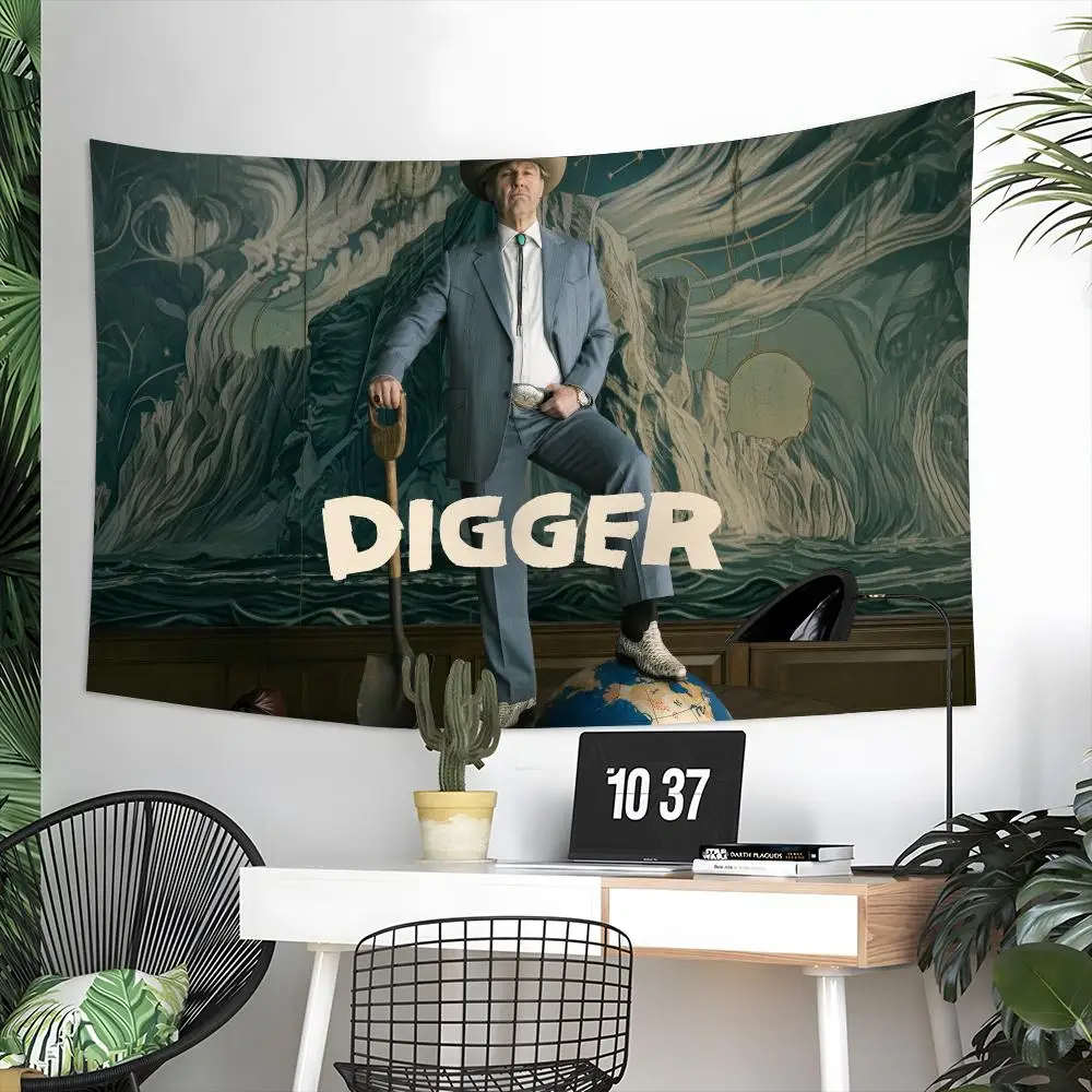 2026 Movie D-Digger Tapestry Vintage Wall Hanging Decor Microfiber Fabric Poster Room Art Bedroom Home Gift