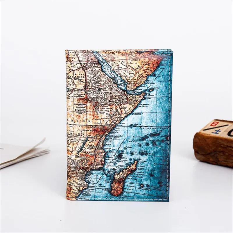 Exquisite Art Style Passport Protective Cover Van Gogh Starry Sky Women Leather Passport Holder Men Travel ID Passport Wallet