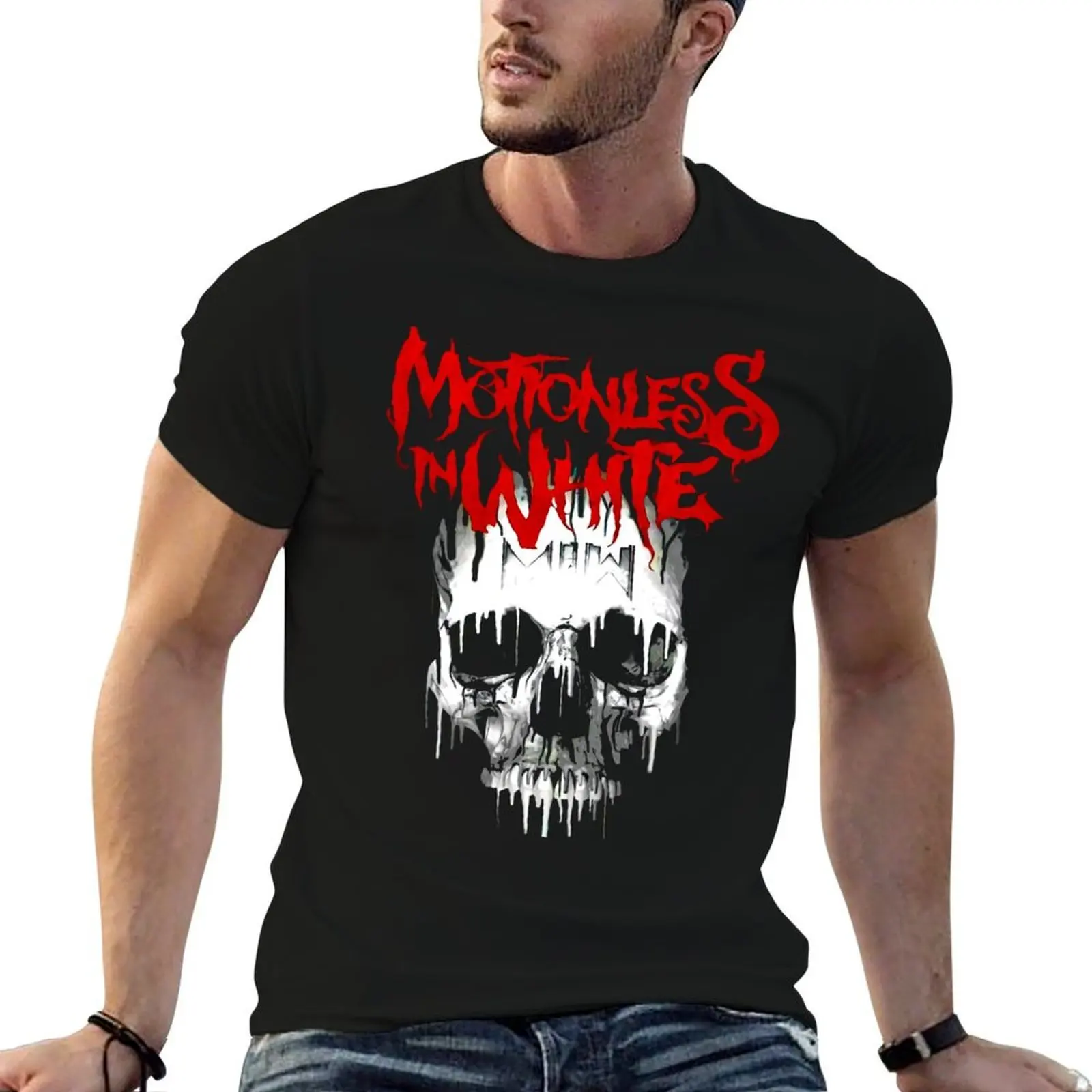 Skull MIW ..Motionless White ===Trending 1 Motionless in white T-Shirt oversizeds shirts graphic t shirts for men cotton