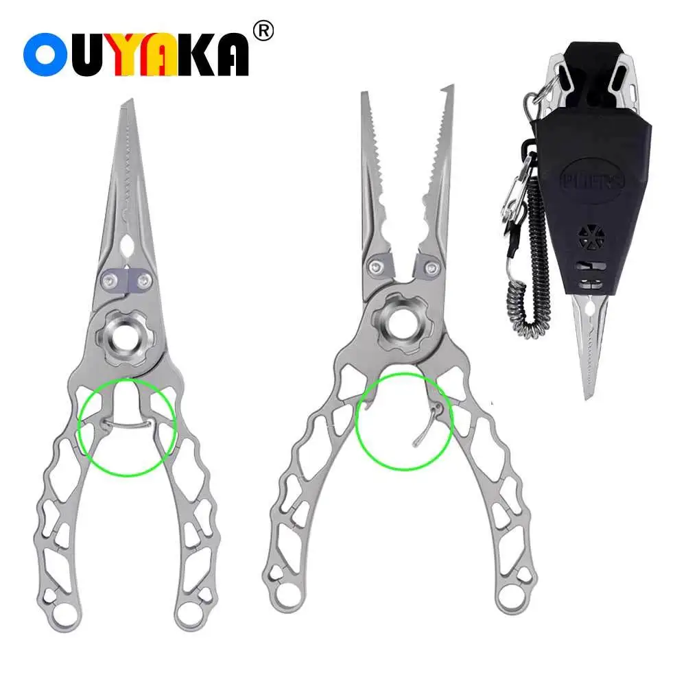 420 Stainless Steel Body Fishing Pliers Fishing Tools Line Cutter Multifunctional Knot Scissors Hook Remover Fishing Equipment