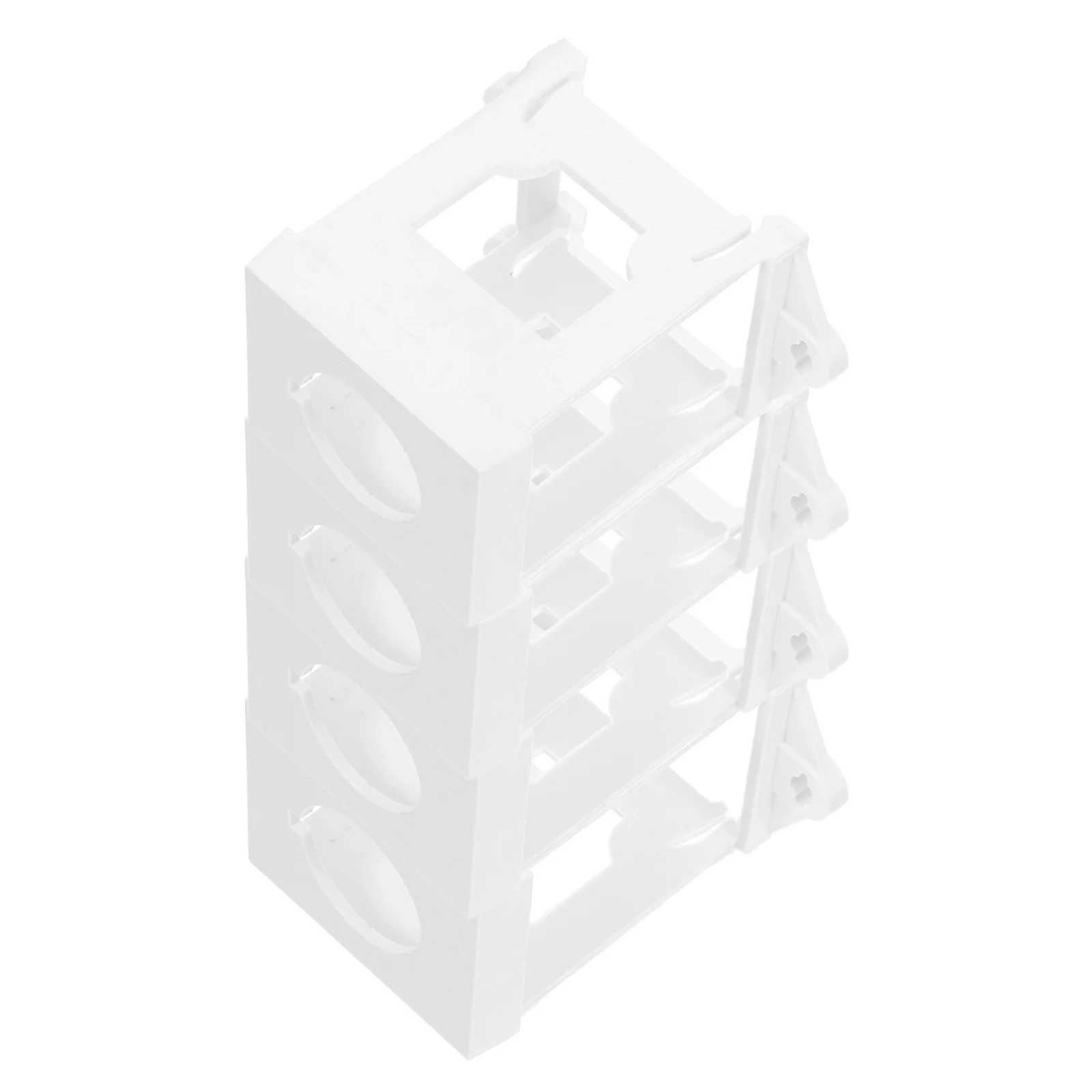 

4Pcs White Rail Mounting Brackets for 22mm Push Button Switches Durable Plastic Adapter for Industrial Office Home Use