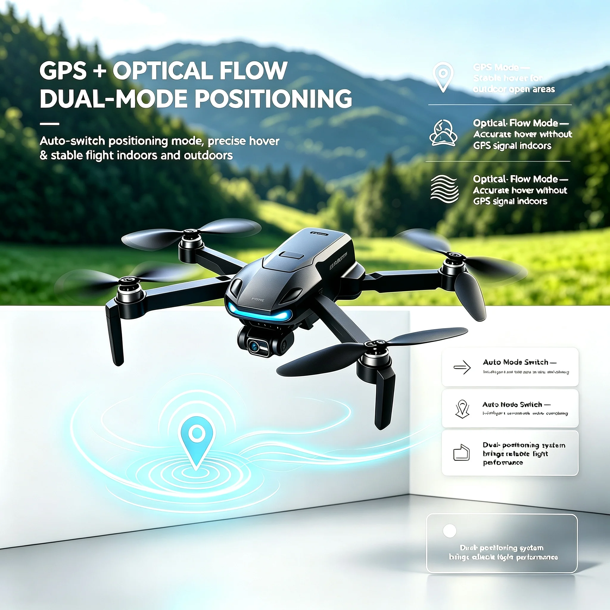 S135 8K HD Transmission Drone with GPS Multi-Function Return-to-Home, 3-Axis Gimbal & Brushless Motors – Ideal for Beginners