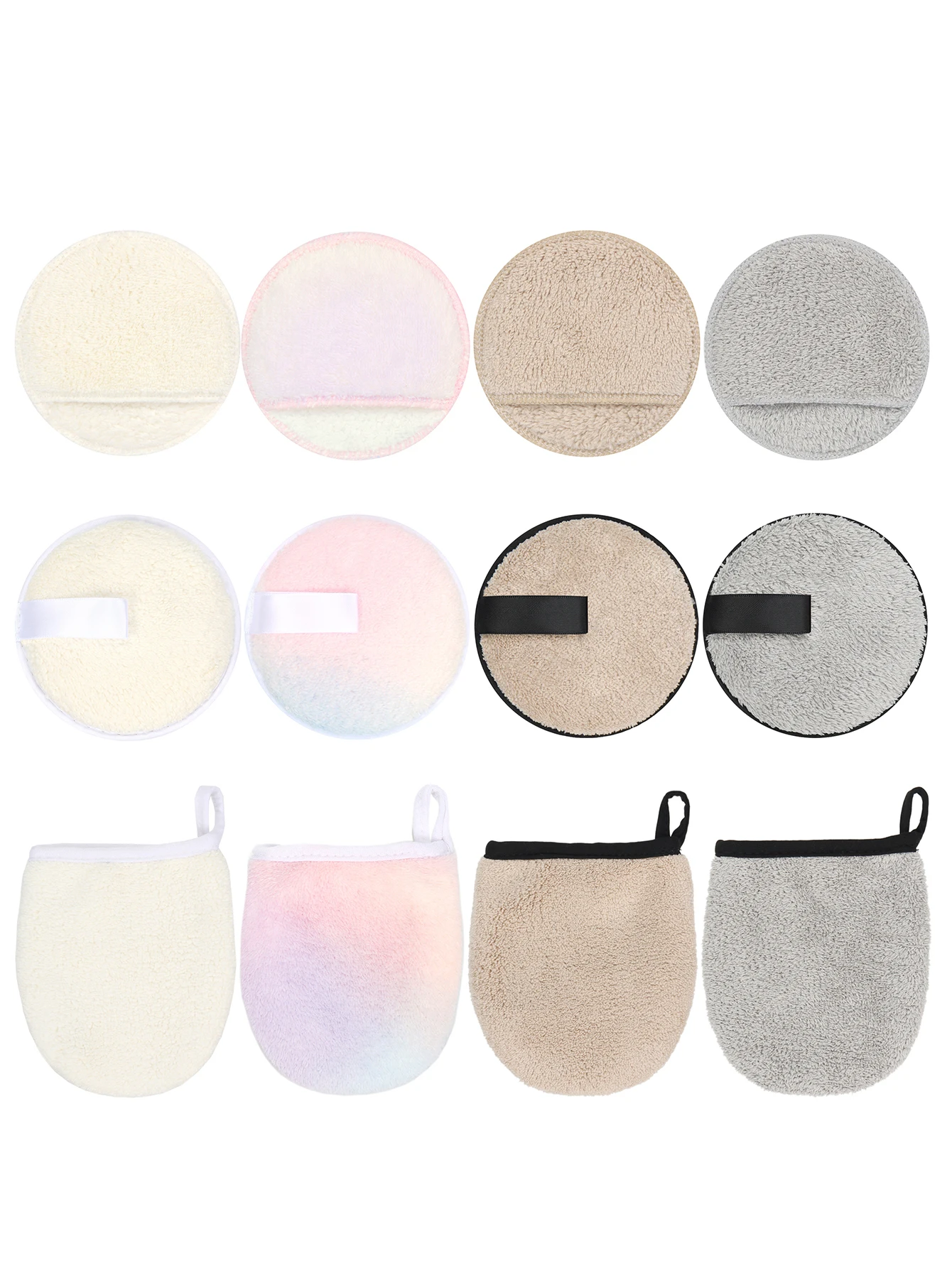 3Pcs Makeup Remover Gloves Machine Washable and Reusable Facial Cleansing Tools, Suitable for All Skin Types.