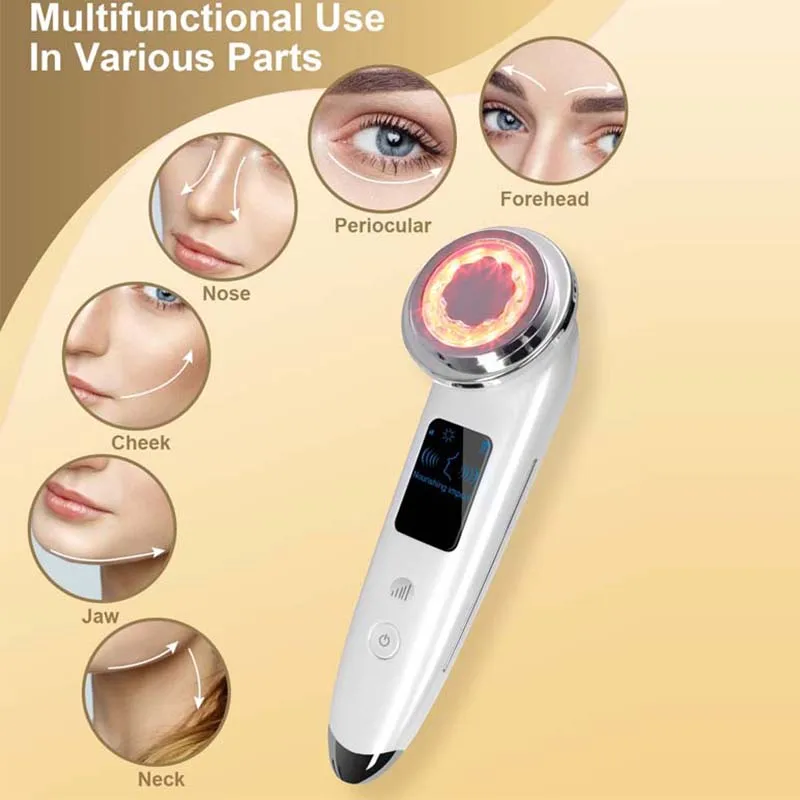 Personal Skin Care Light-screen Beauty Equipment Heating EMS Micro-current Import Instrument Facial Cleansing Beauty Massage