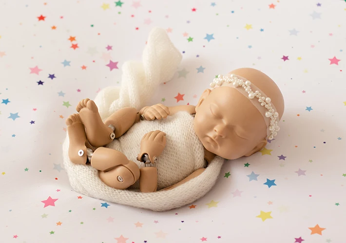 ❤️ Adereços para fotografia de recém-nascidos, acessórios de pano de fundo elástico para estúdio de fotos de bebê, cobertor de fundo de estrelas coloridas