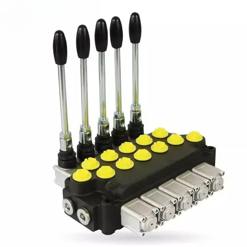DCV60-5 combined air control valve garbage truck hydraulic distributor, multi-way valve, forklift towing