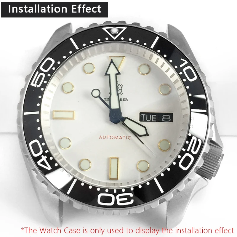 Juego de manecillas de reloj verde C3 Lume SKX copo de nieve negro/plata apto para movimiento NH34 4R36 SKX007 SRPD Turtle Mod piezas de repuesto