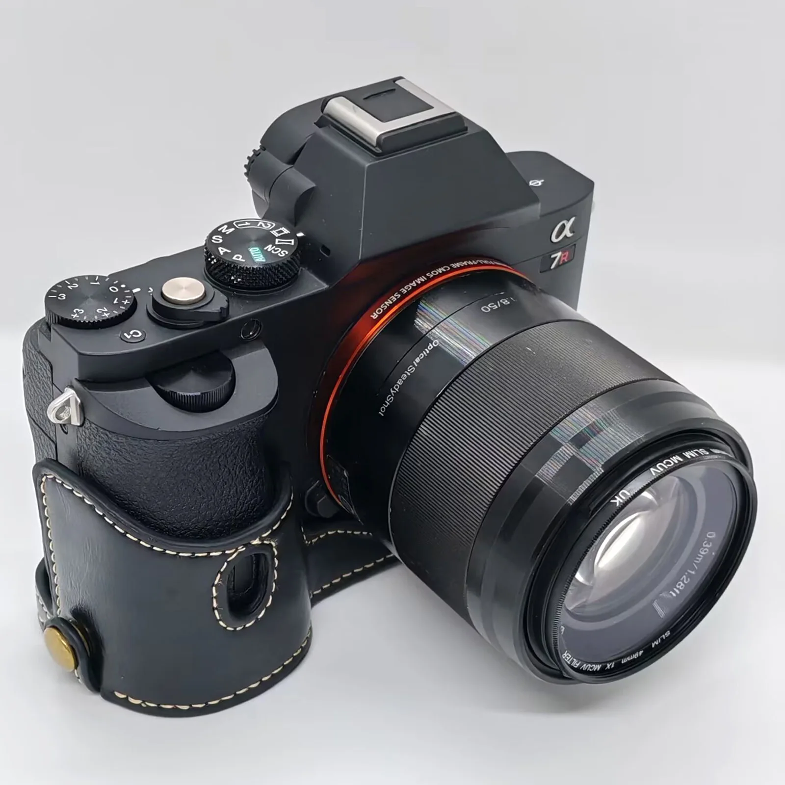 Leather Protect Half Case Grip for Sony Alpha A7 A7S A7R First Version Camera