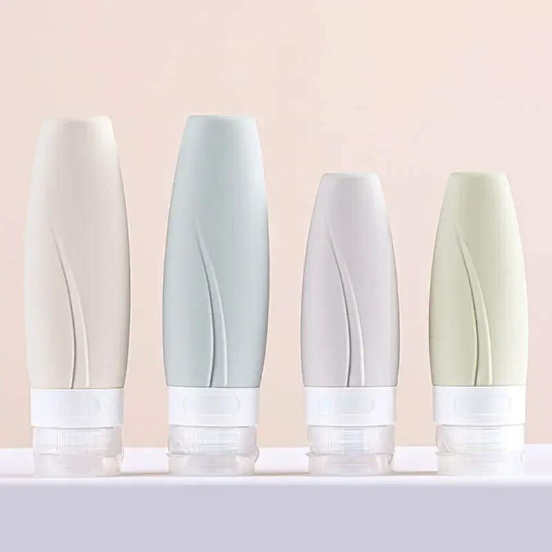 1/4PCS Lot Silicone Travel Bottle Set Conical Cosmetic Storage Refillable Lotion Bottle Shower Gel Shampoo Empty Container