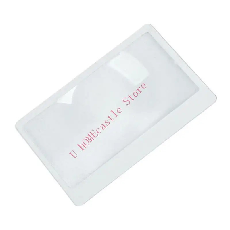 63HF Card Magnifier Portable Card Glass Ultra-Thin Outdoor Glass Seniors Reading Aid 85x55mm