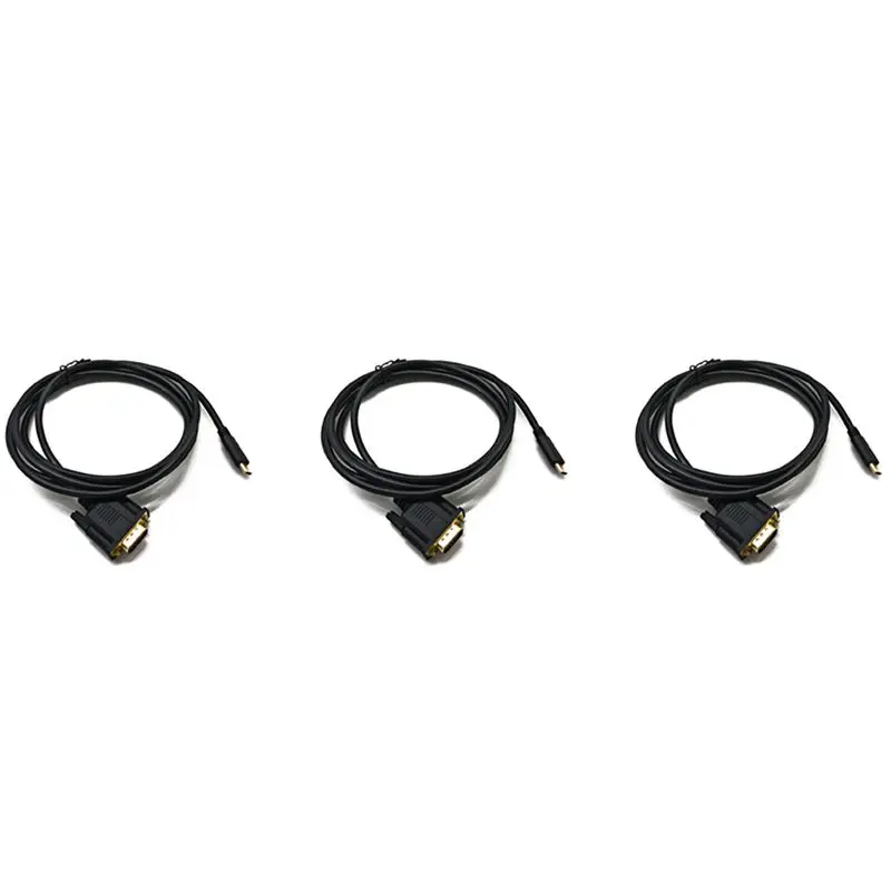 3X USB C To VGA Cable 5.9 Feet/1.8M, USB Type C To VGA Cable, Suitable For USB 3.1 Devices-Suitable For HP, Etc.
